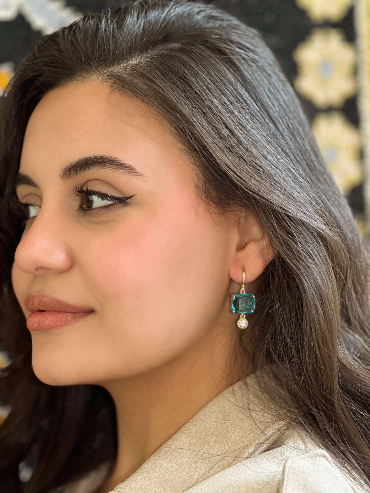 Turquoise Light Earring