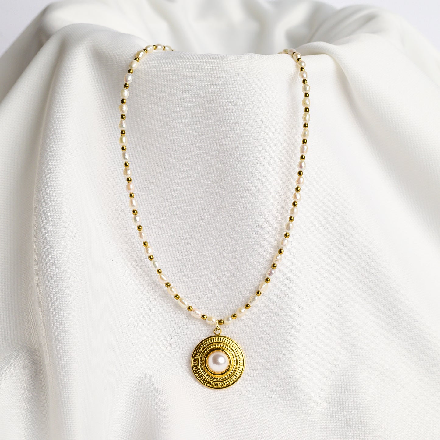 Golden Sun Pearl Necklace